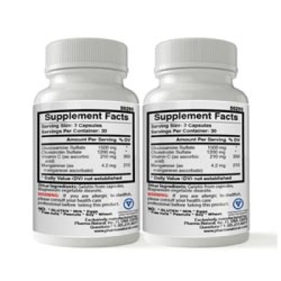 Glucosamine & Chondroitin 1500 mg, 2 x (60 Capsules)