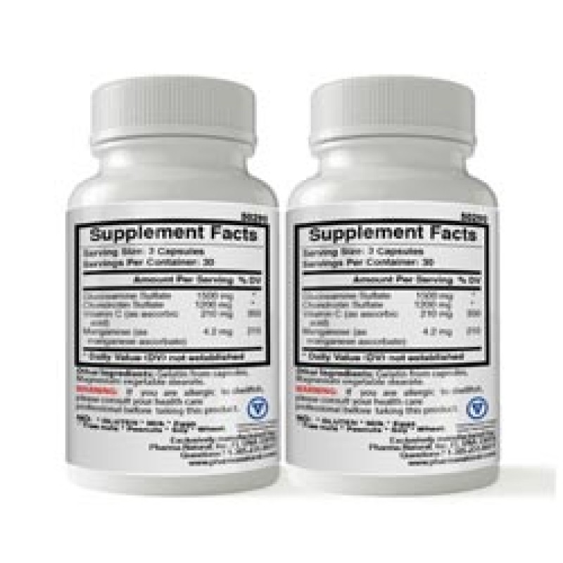 Glucosamine & Chondroitin 1500 mg, 2 x (60 Capsules)
