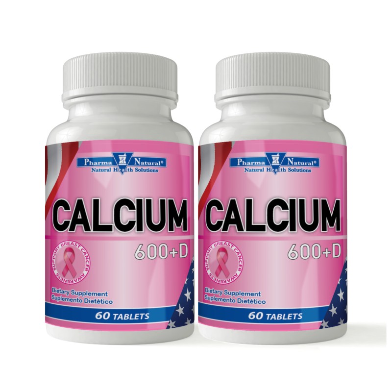 Calcium 600 mg + Vitamin D3, 2 x (60 Tablets)