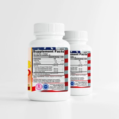 Omega-3 1,000 mg, 2 x (30 Softgels)