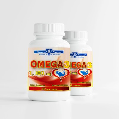 Omega-3 1,000 mg, 2 x (30 Softgels)