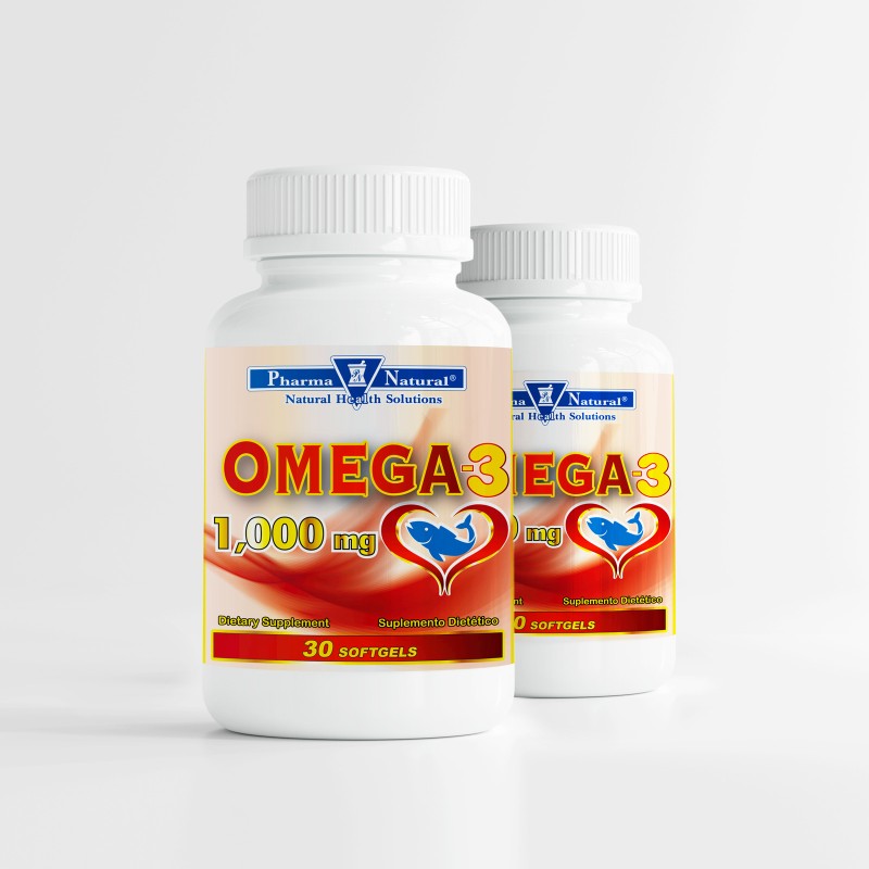 Omega-3 1,000 mg, 2 x (30 Softgels)