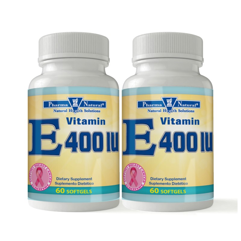 Vitamin E 400 IU, 2 x (60 Softgels)