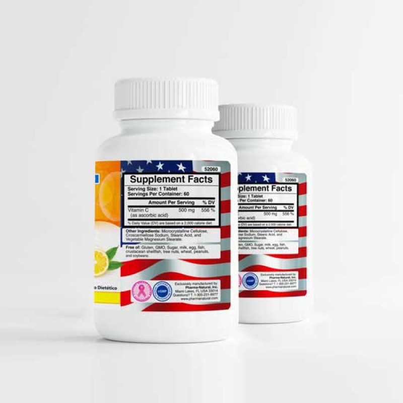Vitamin C 500 mg, 2 x (60 Tablets)