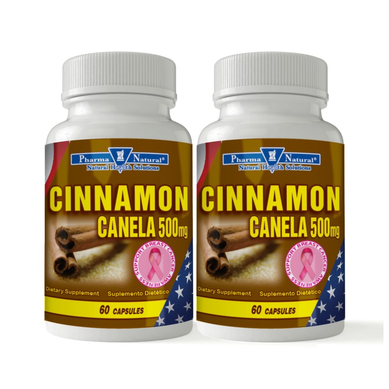 Cinnamon 500 mg, 2 x (60 Capsules)