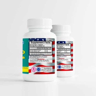 Ginkgo Biloba 60 mg, 2 x (60 Tablets)