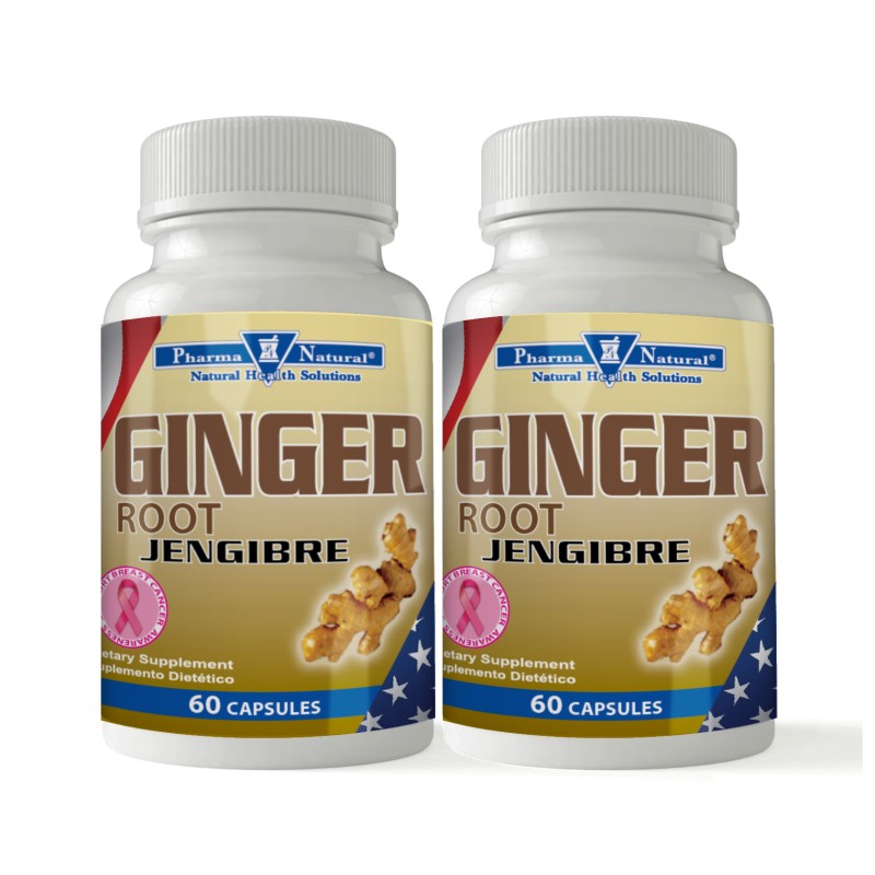 Ginger – Jengibre 500 mg, 2 x (60 Capsules)