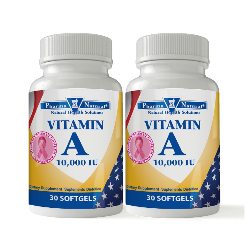 Vitamin A 10,000 IU, 2 x (30 Softgels)