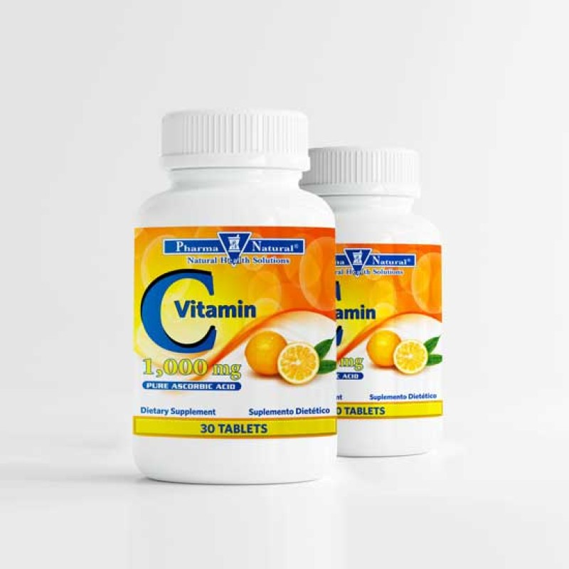 Vitamin C 1,000 mg, 2 x (30 Tablets)