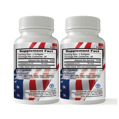 CoQ-10 30 mg, 2 x (60 Softgels)