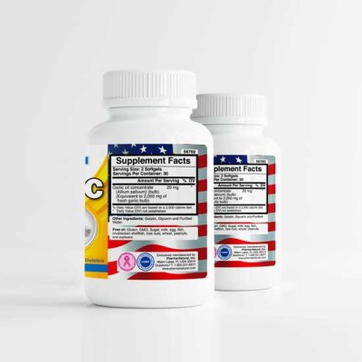 Garlic 2000 mg, 2 x (60 Softgels)