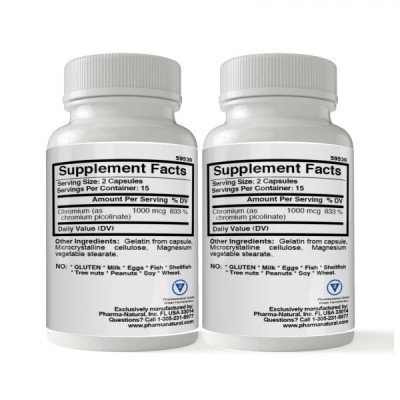 Chromium 1,000 mcg, 2 x (30 Capsules)