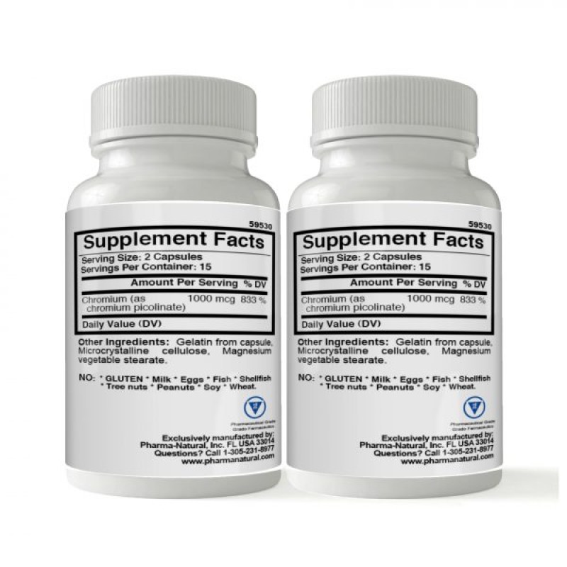 Chromium 1,000 mcg, 2 x (30 Capsules)