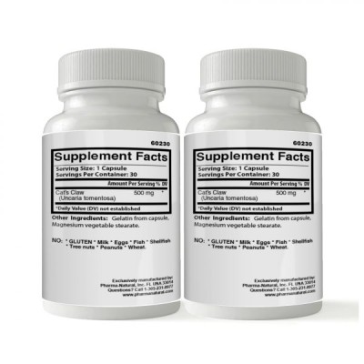 Cat’s Claw 500 mg, 2 x (30 Capsules)