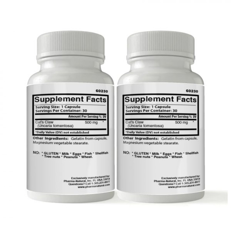 Cat’s Claw 500 mg, 2 x (30 Capsules)