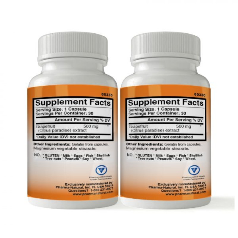 Grapefruit 500 mg, 2 x (30 Capsules)