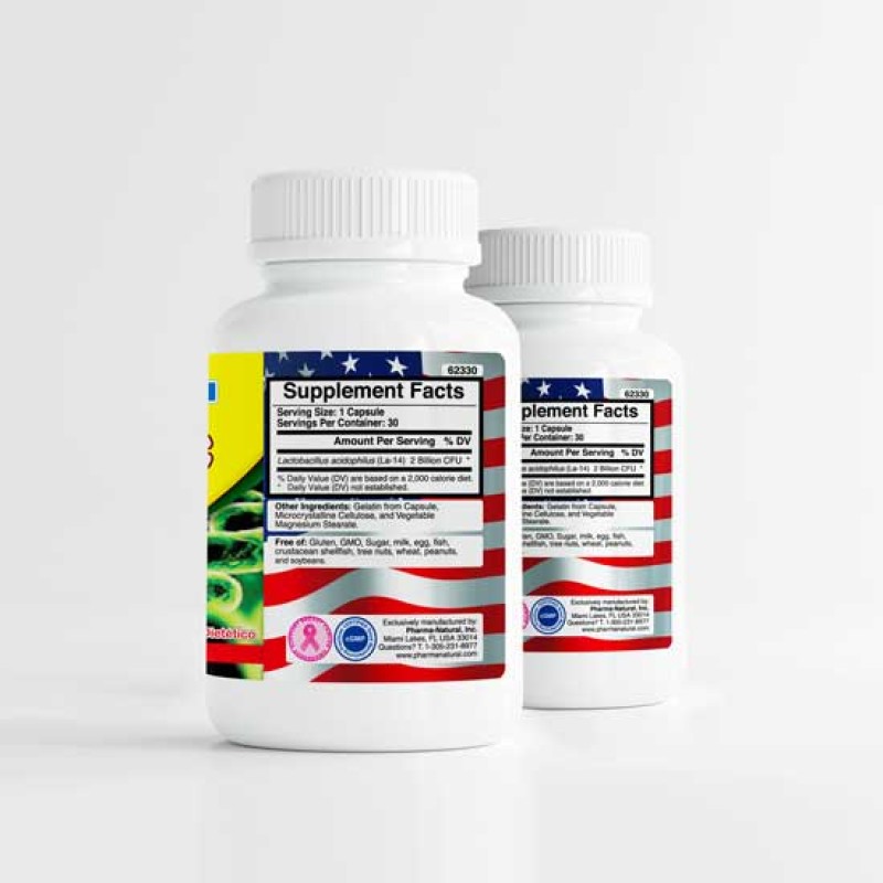 Probiotics 2 Billion CFU -Lactobacillus Acidophilus, 2 (30 caps)