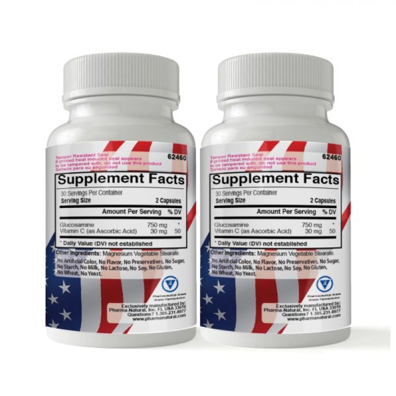 Glucosamine + Vitamin C, 2 x (60 Capsules)