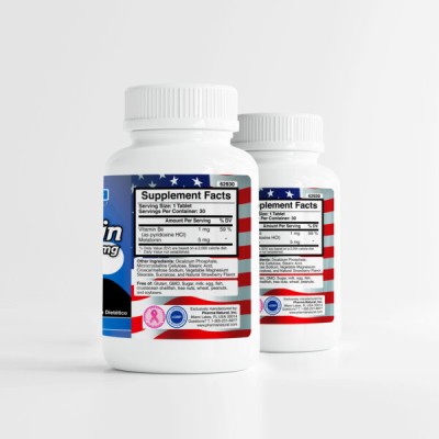 Melatonin 5 mg with Vit B-6, 2 x (30 Tablets)