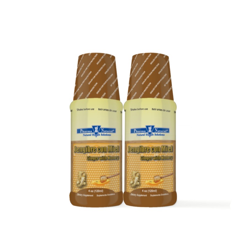 Jengibre & Miel Syrup Liquid, 2 x 4 oz (120 mL)