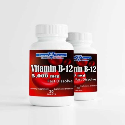 Vitamin B-12 5,000 mcg, 2 x (30 Tablets)