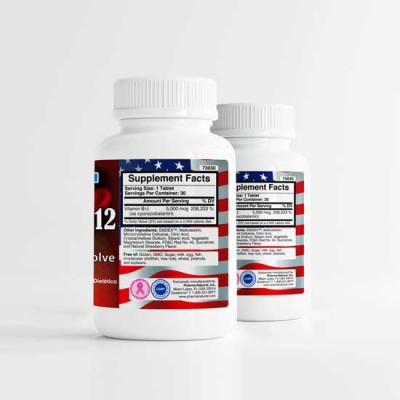 Vitamin B-12 5,000 mcg, 2 x (30 Tablets)