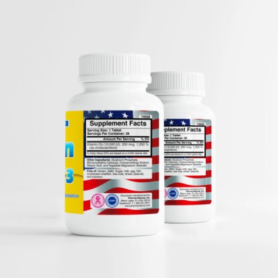 Vitamin D3 10,000 IU (250 mcg), 2 x (30 Tablets)