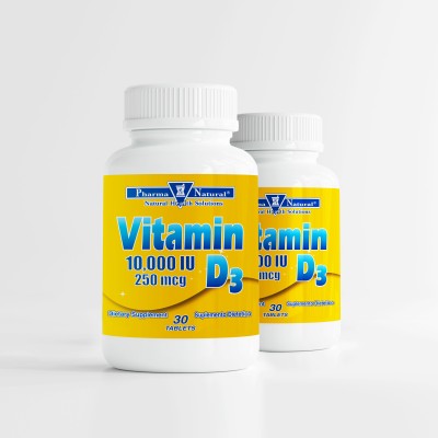 Vitamin D3 10,000 IU (250 mcg), 2 x (30 Tablets)