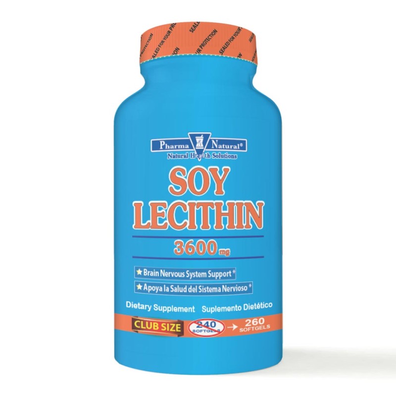 Soy Lecithin by PN 3600 mg – 120 softgels, May help with memory disorders