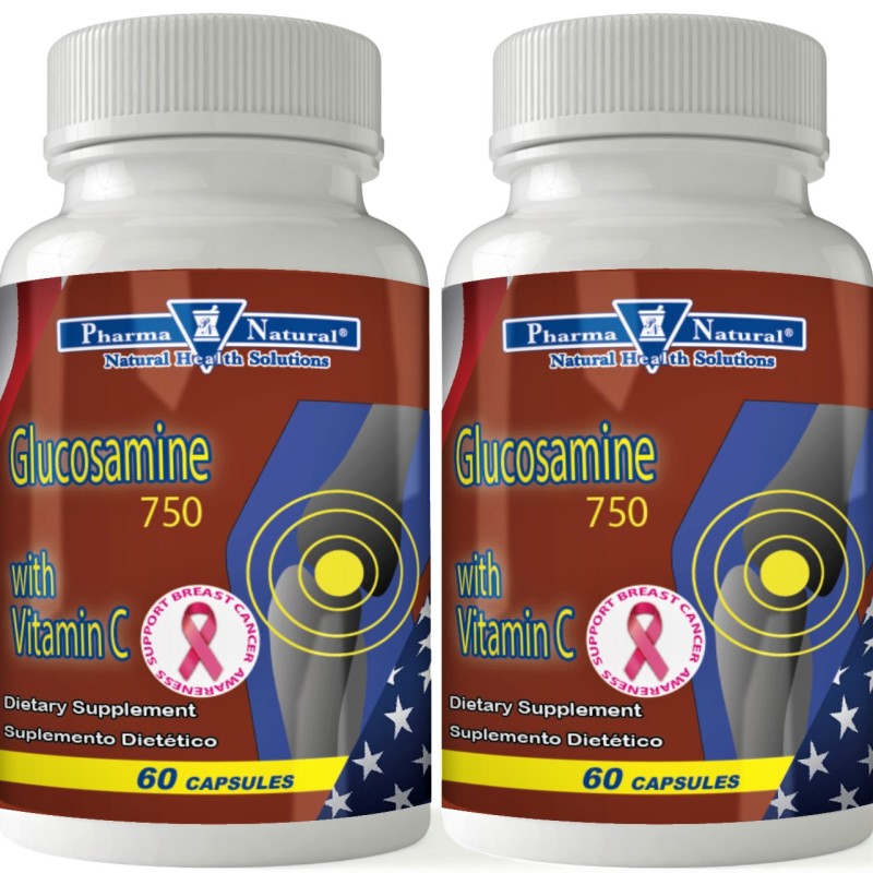 Glucosamine + Vitamin C, 2 x (60 Capsules)