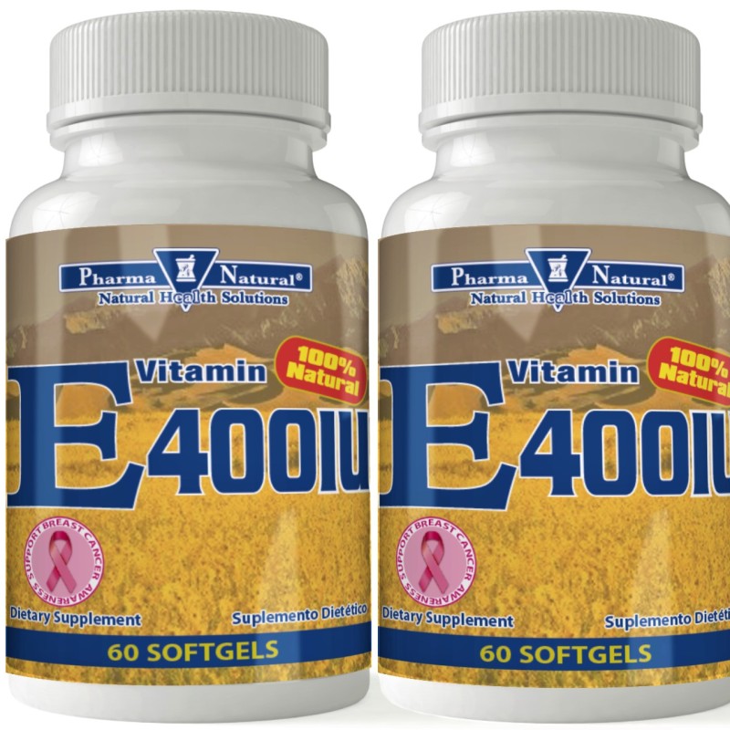 Vitamin E 400 IU Natural, 2 x (60 Softgels)