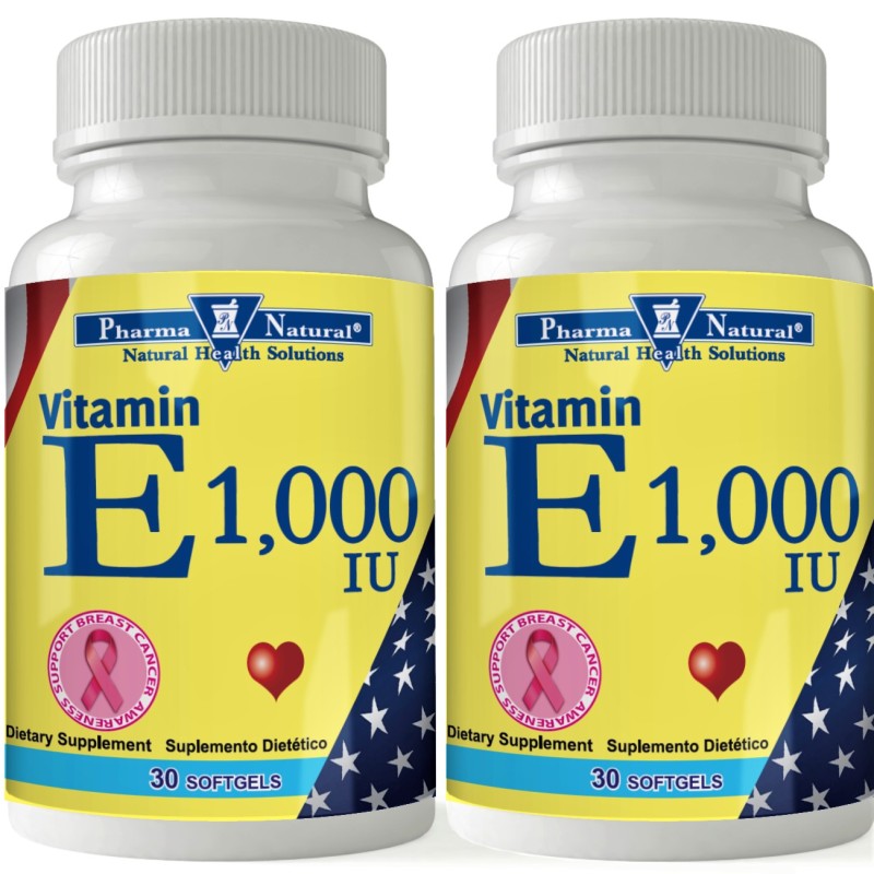 Vitamin E 1,000 IU, 2 x (30 Softgels)