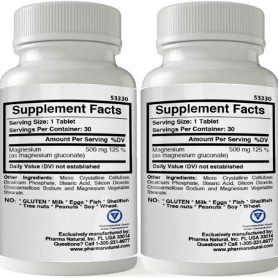 Magnesium 500 mg, 2 x (30 Tablets)
