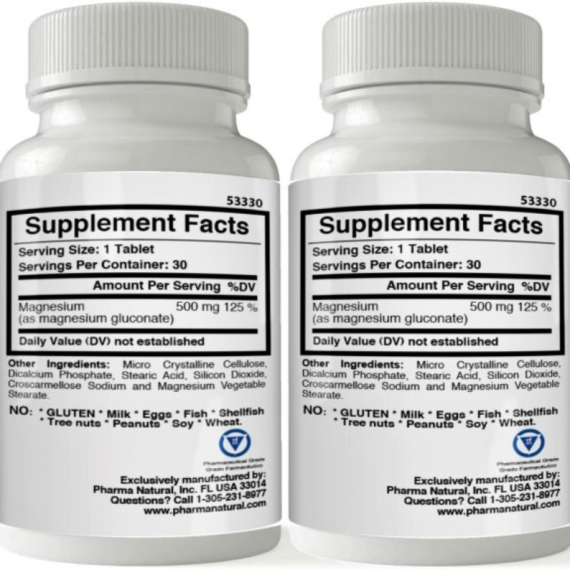 Magnesium 500 mg, 2 x (30 Tablets)