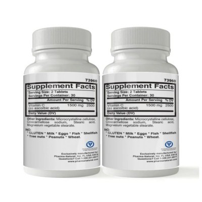 Vitamins C 1,500 mg, 2 x (60 Tablets)