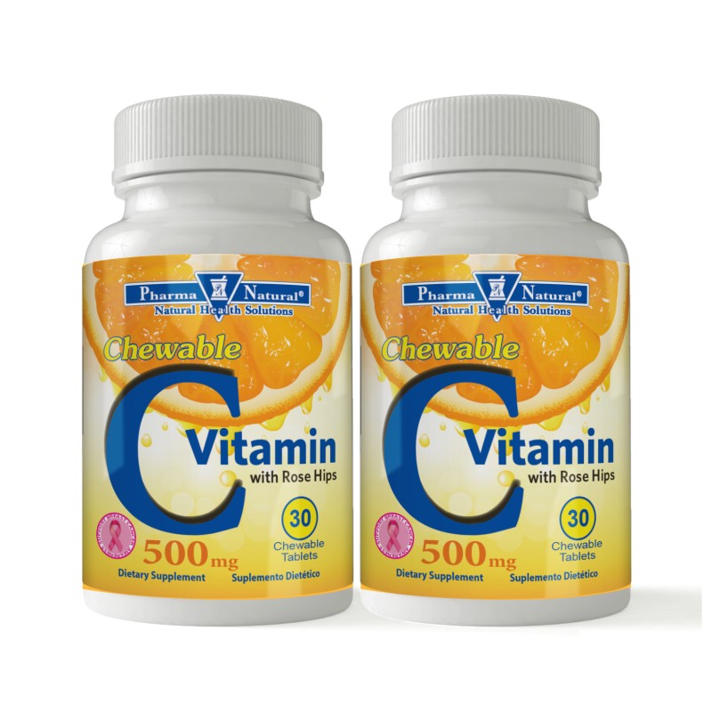 Vitamin C with Rose Hips 500 mg, 2 x (30 Tablets)